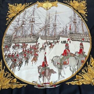 Hermès Paris “Marine et Cavalerie” Silk Scarf
